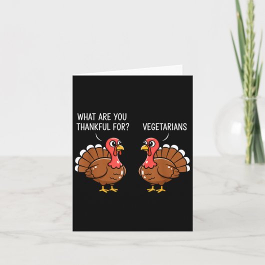Funny Thanksgiving Turkey Design - What Are You Th カード (正面)