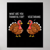 Funny Thanksgiving Turkey Design - What Are You Th ポスター (正面)