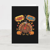 Funny Thanksgiving Turkey Meme F-caw-f F-awk-f Bir カード (正面)
