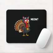 Funny Thanksgiving Turkey Meow Cat Disguise Men Wo マウスパッド (マウス)