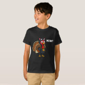 Funny Thanksgiving Turkey Meow Cat Disguise Men Wo Tシャツ (正面フル)