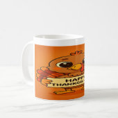 Funny Thanksgiving Turkey Mug コーヒーマグカップ (正面左)