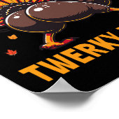 Funny Thanksgiving When In Doubt Twerk It Out Twer ポスター (角)