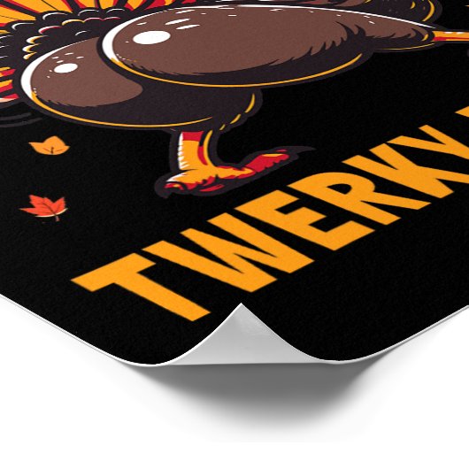 Funny Thanksgiving When In Doubt Twerk It Out Twer ポスター (角)