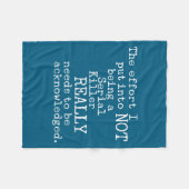 Funny The Effort I Put Into Not Being A Serial Kil フリースブランケット (正面(横))