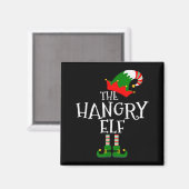 Funny The Hangry Elf Matching Family Group Gift Ch マグネット (正面/裏面)