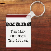 Funny The Man The Myth The Legend Quote キーホルダー (裏面)