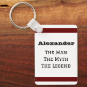 Funny The Man The Myth The Legend Quote キーホルダー (正面)