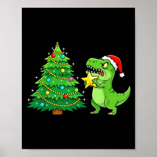Funny The Struggle Is Real T-rex Decorating Christ ポスター (正面)