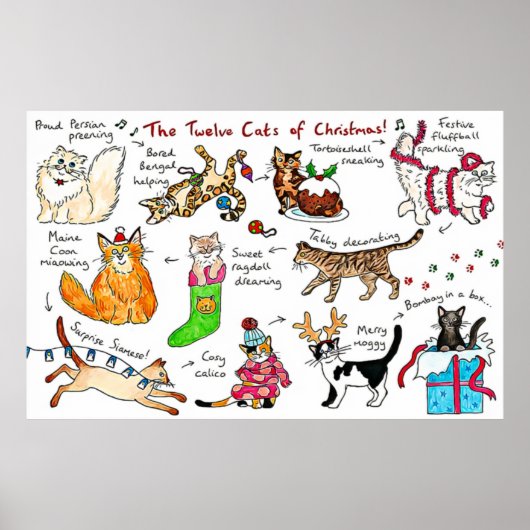 Funny The Twelve Cats Of Christmas ポスター (正面)