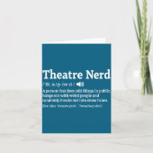 Funny Theatre Nerd Definition Musical Theater カード (正面)
