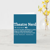 Funny Theatre Nerd Definition Musical Theater カード (黄色い花)