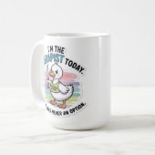 Funny Therapist Duck Mug - Emotional Support Peace コーヒーマグカップ (正面左)