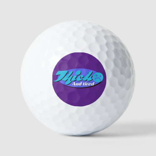 Funny Thick And Tired Mid-Century Titleist Pro V1 ゴルフボール (正面)