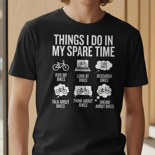 Funny Things I Do In My Spare Time Biker Tシャツ
