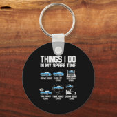 Funny Things I Do In My Spare Time Enthusiast Car キーホルダー (正面)
