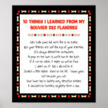 Funny Things I Learned From Bouvier des Flandres ポスター<br><div class="desc">Just think of all the interesting things you could learn from your Bouvier des Flandres! This humorous design, accented with dog bone and red ball toy shapes, captures ten of the most important life lessons your dog could teach you! Cats taste good, but don’t like to be tasted. Lick your...</div>