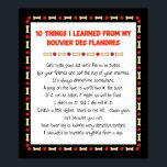 Funny Things I Learned From Bouvier des Flandres ポスター<br><div class="desc">Just think of all the interesting things you could learn from your Bouvier des Flandres! This humorous design, accented with dog bone and red ball toy shapes, captures ten of the most important life lessons your dog could teach you! Cats taste good, but don’t like to be tasted. Lick your...</div>
