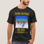 Funny Think Outside Box Outfit For Hiking Father's Tシャツ (正面)