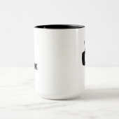 Funny think thunk outside idiot box tv television  マグカップ (中央)