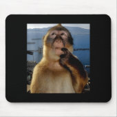 Funny Thinking Monkey Meme Curious Ape Brainrot Gi マウスパッド (正面)