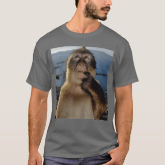 Funny Thinking Monkey Meme Curious Ape Brainrot Gi Tシャツ