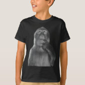 Funny Thinking Monkey Meme Curious Ape Brainrot  Tシャツ (正面)