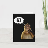 Funny Thinking Monkey Meme Six Seven 6 7 Meme  カード (正面)