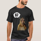 Funny Thinking Monkey Meme Six Seven 6 7 Meme  Tシャツ (正面)