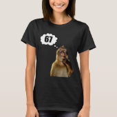 Funny Thinking Monkey Meme Six Seven 6 7 Meme  Tシャツ (正面)