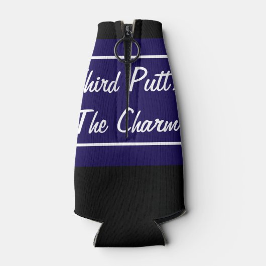 Funny third putt's the charm golf gift ボトルクーラー (裏面)