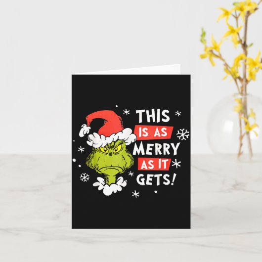 Funny This Is As Merry As It Gets Christmas, Sarca カード (黄色い花)