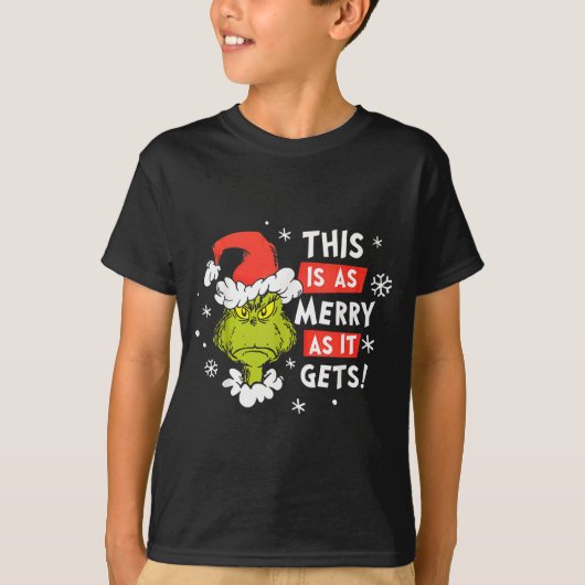 Funny This Is As Merry As It Gets Christmas, Sarca Tシャツ (正面)