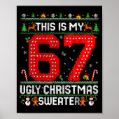 Funny This Is My 67 Ugly Christmas Sweater Xmas Ma ポスター (正面)