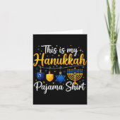 Funny This Is My Hanukkah Pajamakah Pajama Chanuka カード (正面)