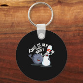Funny This Is My Spare Bowling Game Gift For Men W キーホルダー (正面)