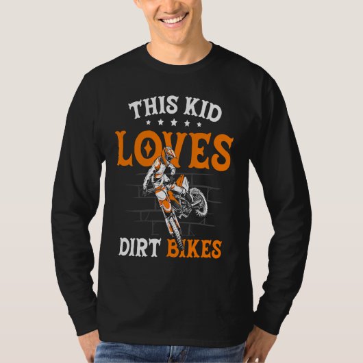 Funny This Kid Loves Dirt Bikes Motocross Dirt Bik Tシャツ (正面)