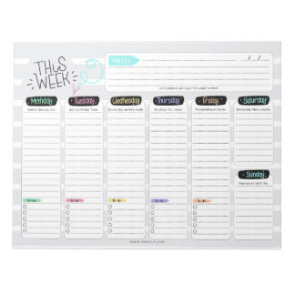 Funny This Week” Weekly Planner with Witty Sayings ノートパッド