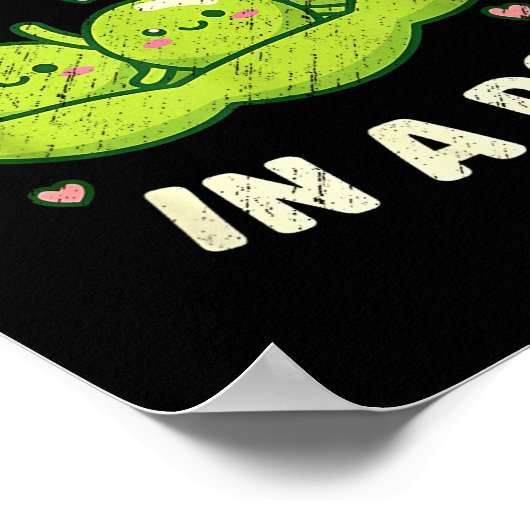 Funny Three Peas In A D Cute Kawaii  ポスター (角)