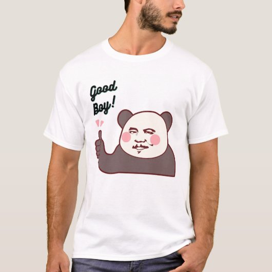 Funny Thumbs Up Panda Meme Tシャツ (正面)