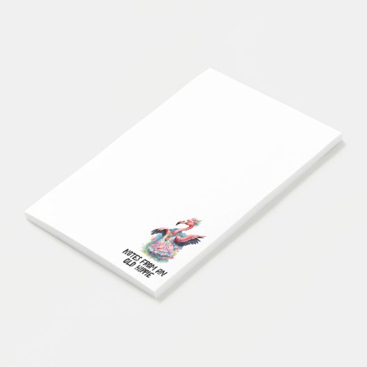 Funny Tie Dye Flamingo Hippie ポストイット (アングル)