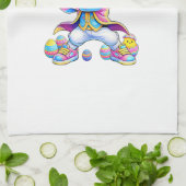 Funny Tie Dye Rabbit Baseball Easter Bunny Men Boy キッチンタオル (折り畳み)