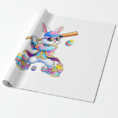 Funny Tie Dye Rabbit Baseball Easter Bunny Men Boy ラッピングペーパー (アンロールド)
