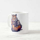 Funny Tiger Bartender T-Shirt | Gift for Bartender コーヒーマグカップ (正面左)