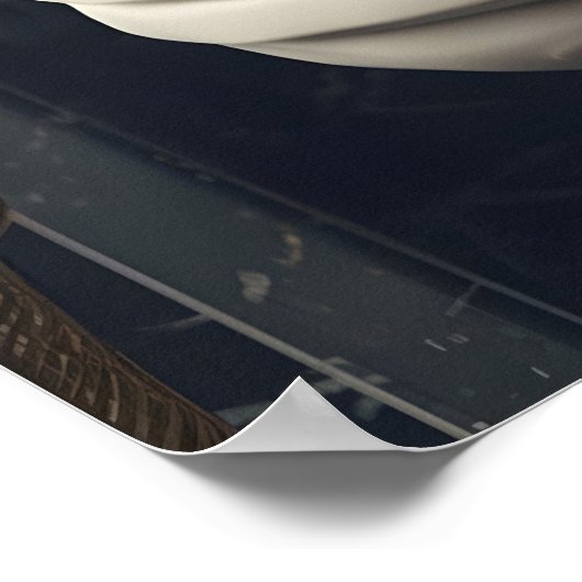 Funny Tiger Bathroom Print, Reading Newspaper on ポスター (角)