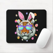 Funny Tiger Bunny Ears Costume Happy Easter Day Fa マウスパッド (マウス)
