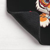 Funny Tiger Heart Chocolate Valentine Tiger Womens マウスパッド (コーナー)