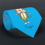 Funny Tiger in a Tie Cartoon Kids ネクタイ<br><div class="desc">An adorable Tiger wearing a tie makes a funny and cute gift for a kid or teacher that loves big cats!  A cute cartoon tiger that is sure to make anyone smile!</div>