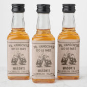 Funny Til Hangover Do Us Part Bachelor Party リキュールボトルラベル (ボトル)