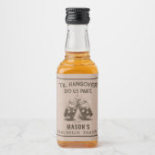 Funny Til Hangover Do Us Part Bachelor Party リキュールボトルラベル (正面)